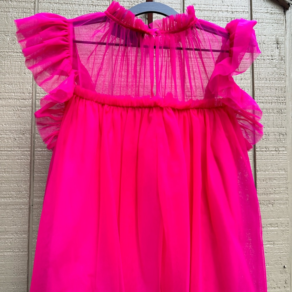 Anthropologie Pink Party top